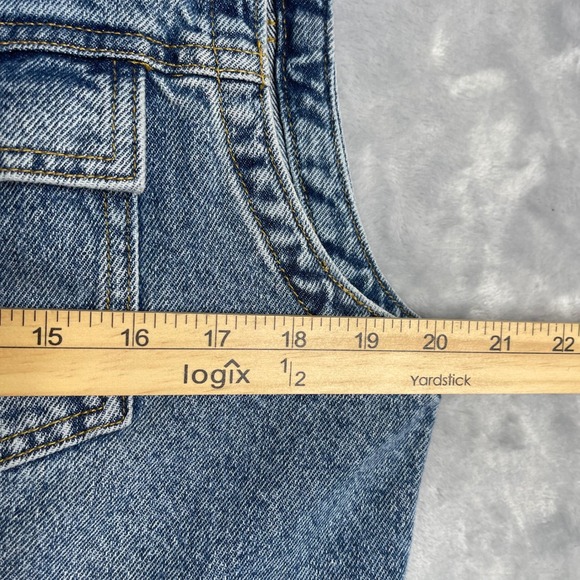 Zara Denim Dress Womens XL Blue Sleeveless Western Classic Button Front - Picture 7 of 10